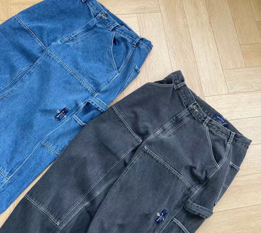 超激得新品 ノーティカジンーズ激安通販 ズボン 筒形 デニム ファッション ゆったり 2色可選_5
