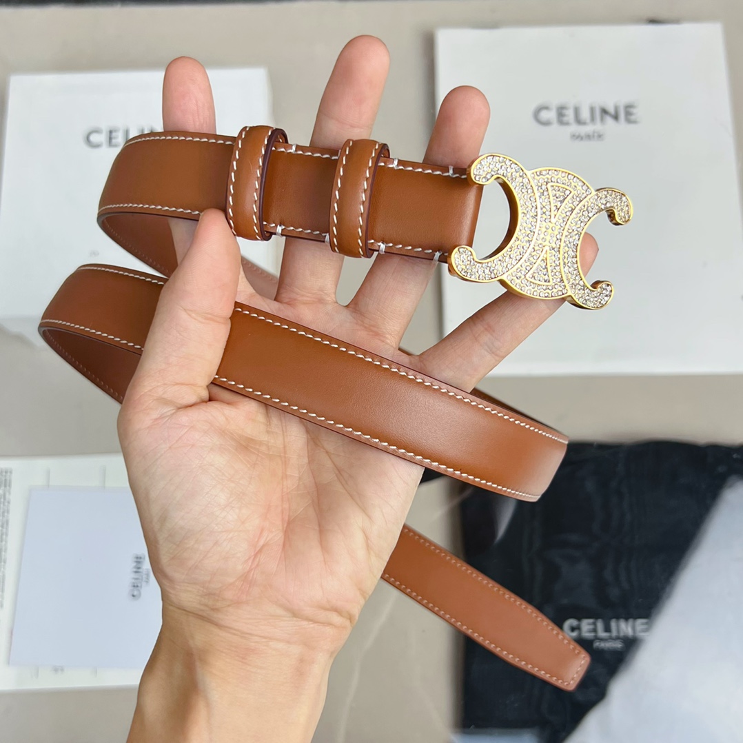 オシャレにお得100%新品ベルトセリーヌ偽物　幅2.5cm　輸入牛革_5