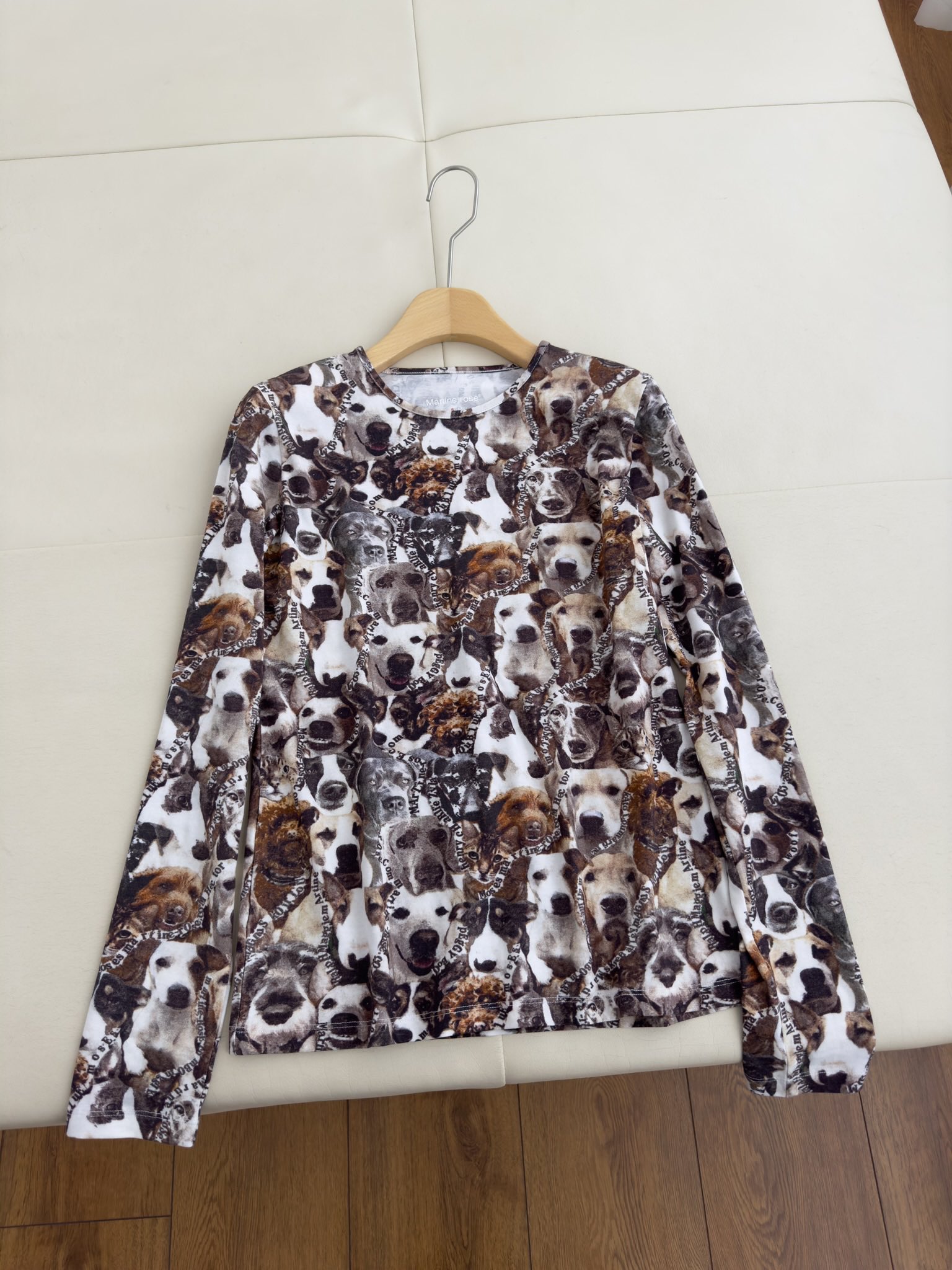人気定番豊富な マーティンローズ セールｎ級品 純綿 トップス 長袖 tシャツ カラフル 犬プリント 弾性がいい ブラック_2