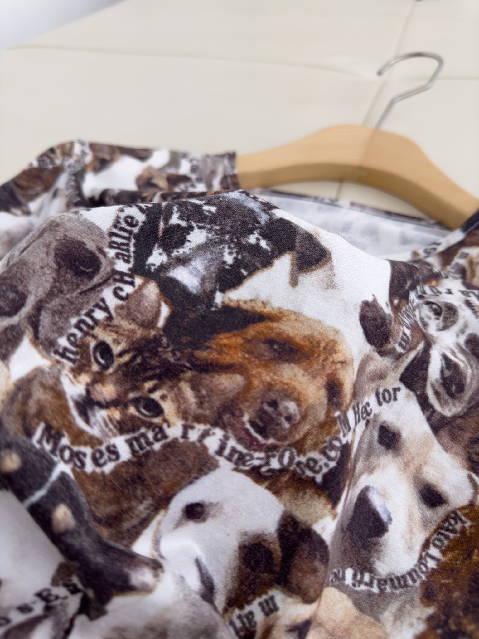 人気定番豊富な マーティンローズ セールｎ級品 純綿 トップス 長袖 tシャツ カラフル 犬プリント 弾性がいい ブラック_7