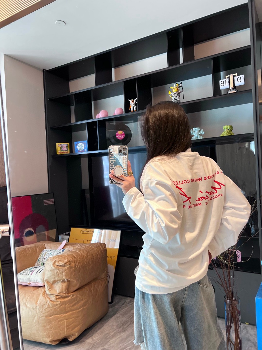 マーティンローズナイキ激安通販 純綿 トップス 長袖 tシャツ シンプル ファッション ハイネック ゆったり ホワイト_4
