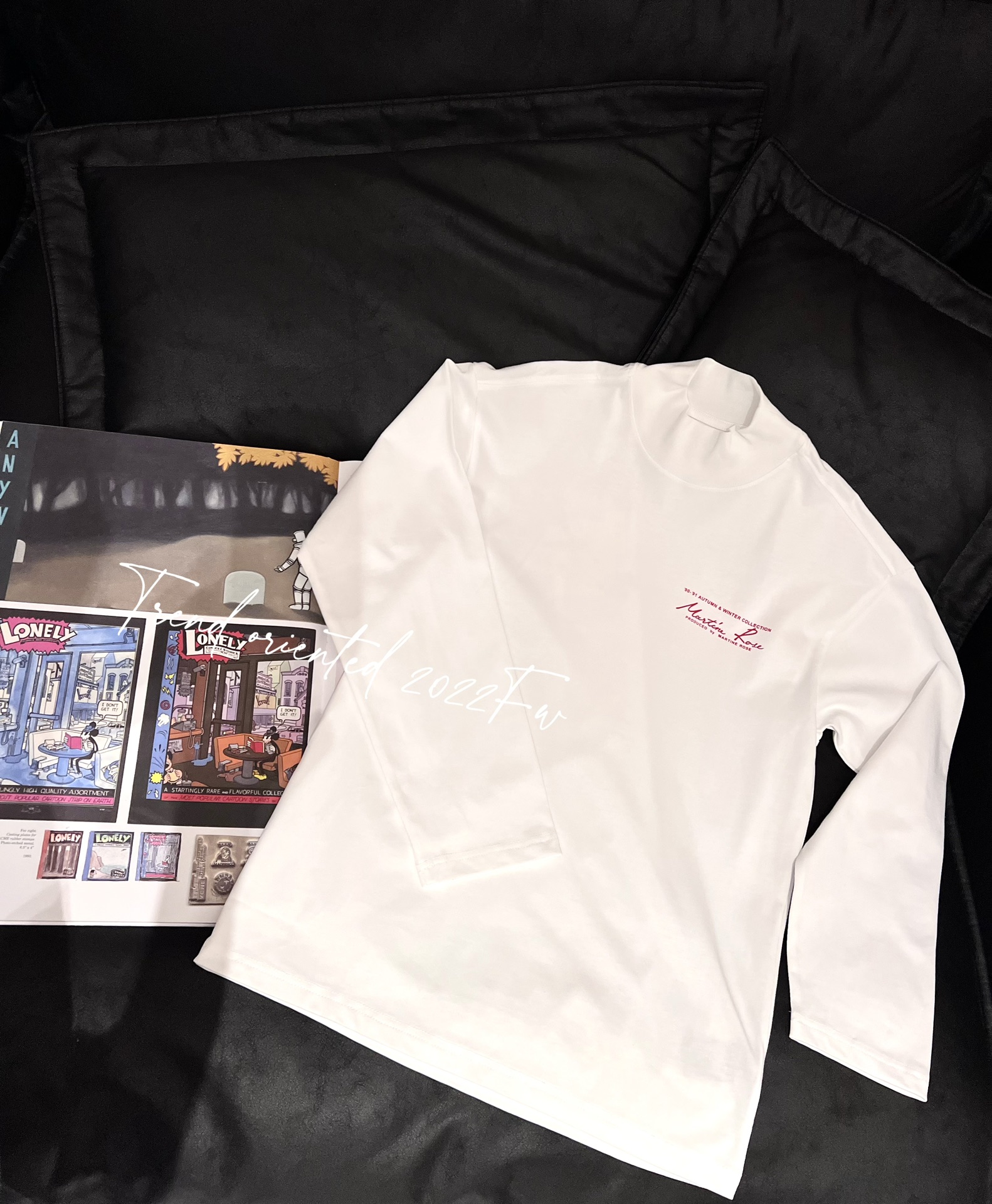 マーティンローズナイキ激安通販 純綿 トップス 長袖 tシャツ シンプル ファッション ハイネック ゆったり ホワイト_6