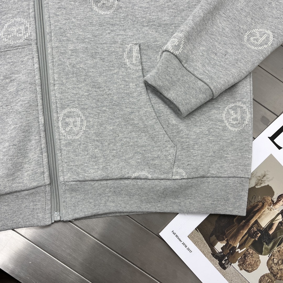 マーティンローズ レザージャケット激安通販 トップス シンプル 日常 ファッション フード付き 運動服 グレイ_9