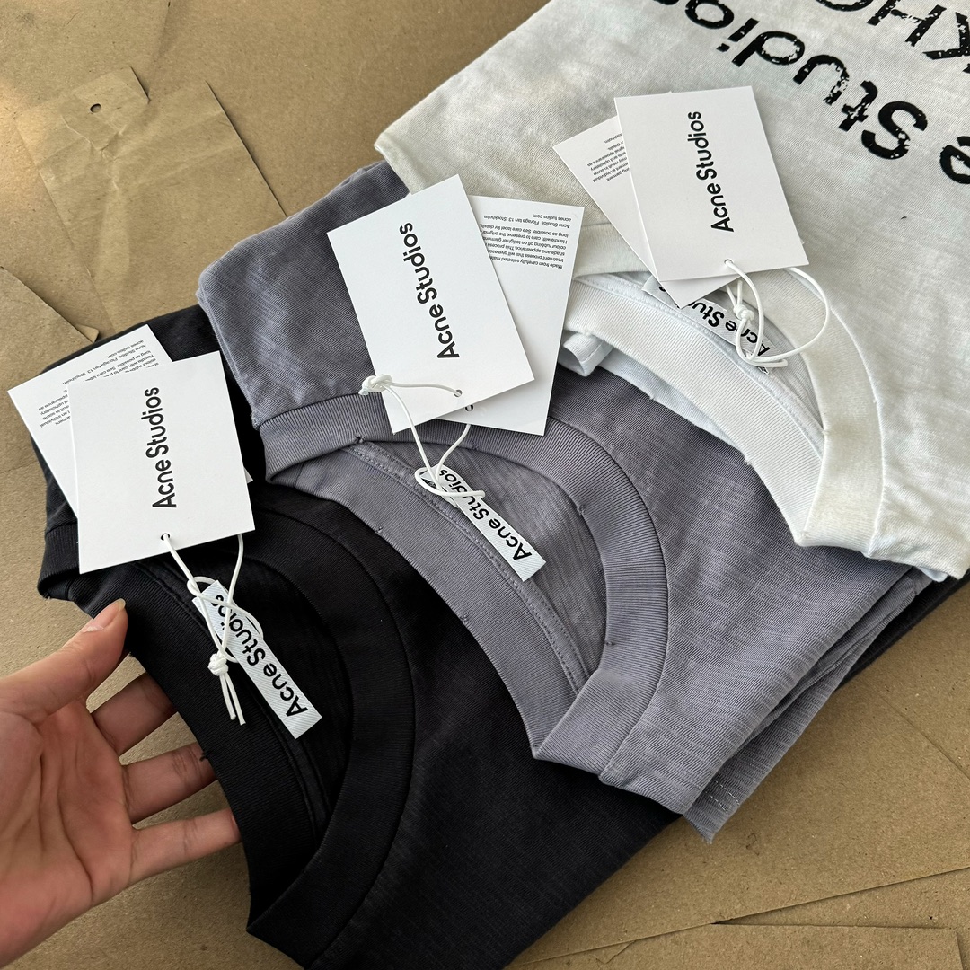 品質保証豊富なオ アクネストゥディオズ tシャツ コーデ偽物 トップス 純綿 柔らかい プリント 夏服 人気新作 3色可選_7
