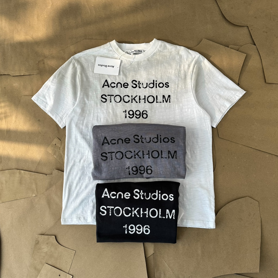 品質保証豊富なオ アクネストゥディオズ tシャツ コーデ偽物 トップス 純綿 柔らかい プリント 夏服 人気新作 3色可選_8