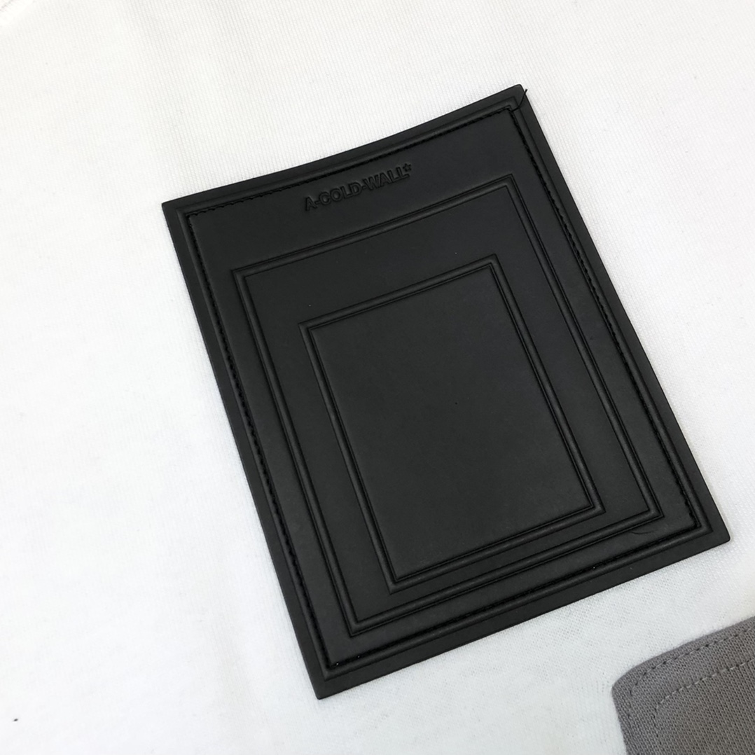 ACOLDWALL ホットウォール コールドウォール偽物 純綿 トップス ゆったり 半袖 スプライス服 芸術感 柔らかい ホワイト_5