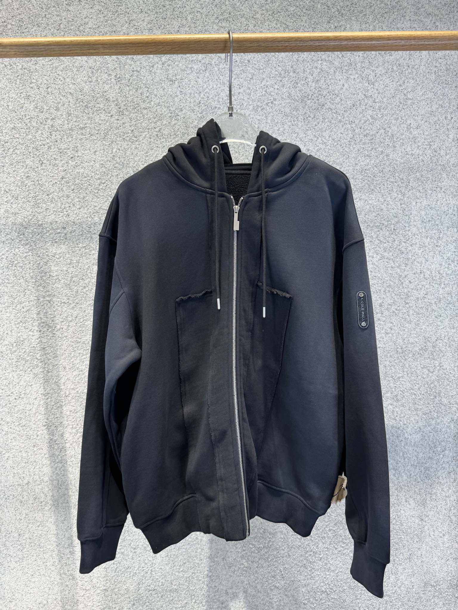ACOLDWALL アコールドウォール パーカーコピー カジュアル 運動 純綿トップス 厚い 秋冬服 フード付き ブラック_1