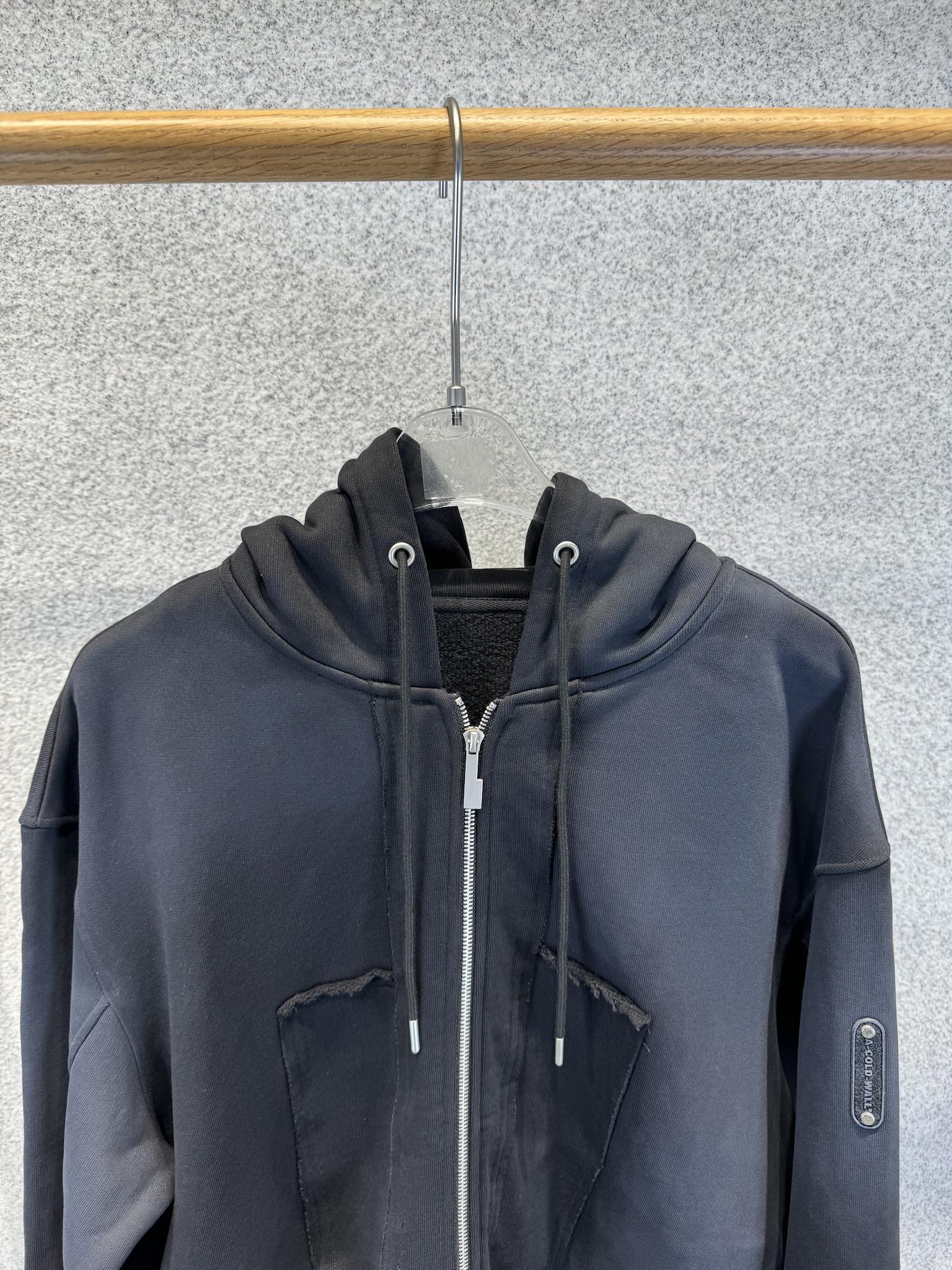 ACOLDWALL アコールドウォール パーカーコピー カジュアル 運動 純綿トップス 厚い 秋冬服 フード付き ブラック_2