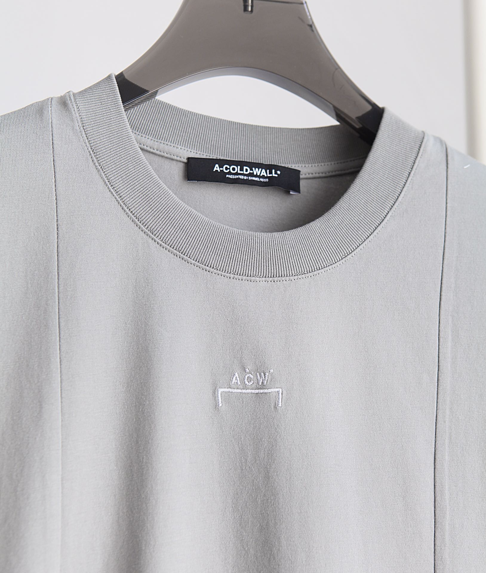 ACOLDWALL ア・コールド・ウォール激安通販 トップス 短袖Tシャツ 純綿 シンプル ロゴプリント 2色可選 グレイ_4