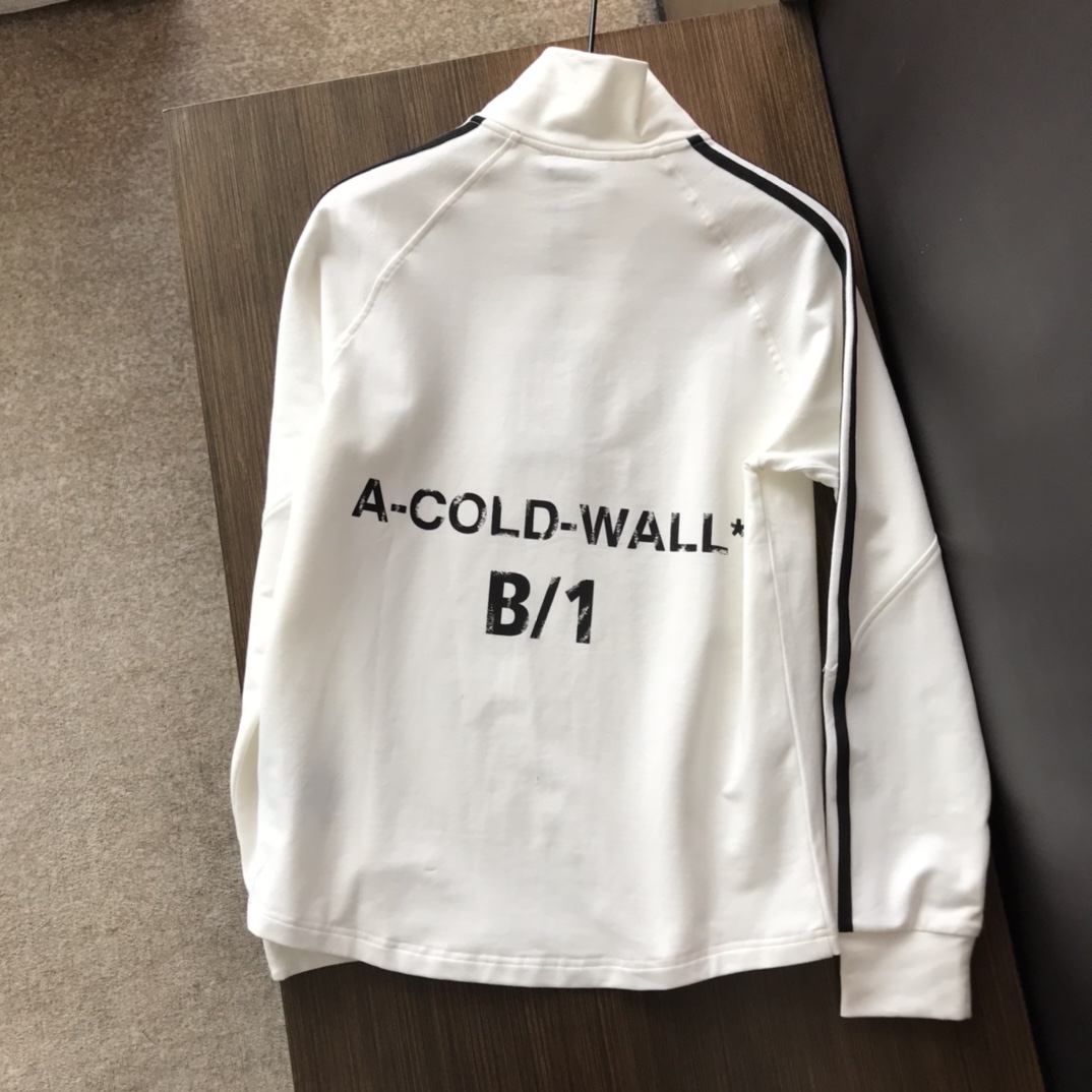 ACOLDWALL ア・コールドウォールトップス激安通販 トップス 長袖Tシャツ 純綿 シンプル ハイネック 半チャック ホワイト_2