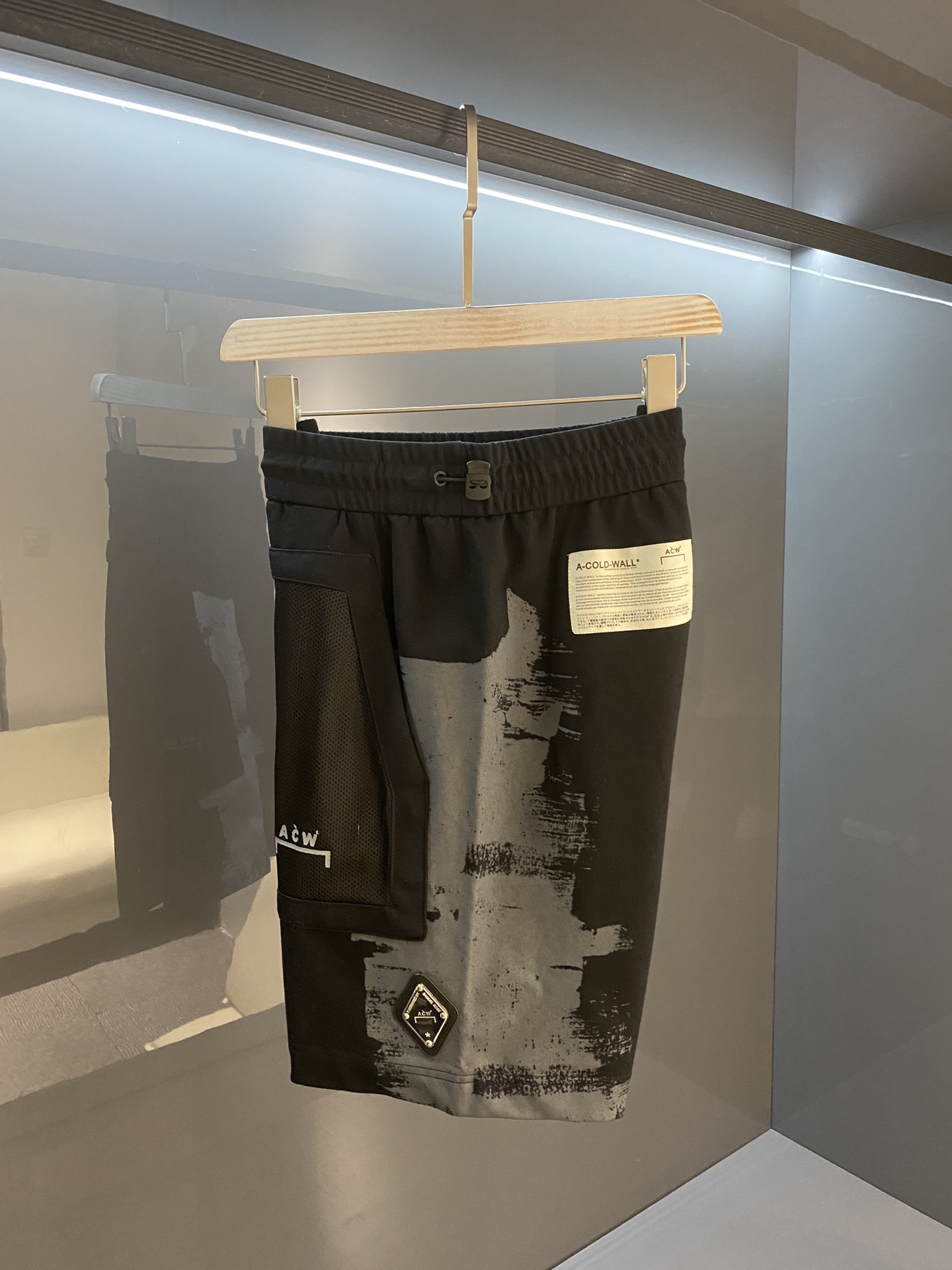 ACOLDWALL爽やかな アコールドウォールパンツｎ級品 純綿 ショットパンツ 刺繍 シンプル 半身ズボン メンズ ブラック_3