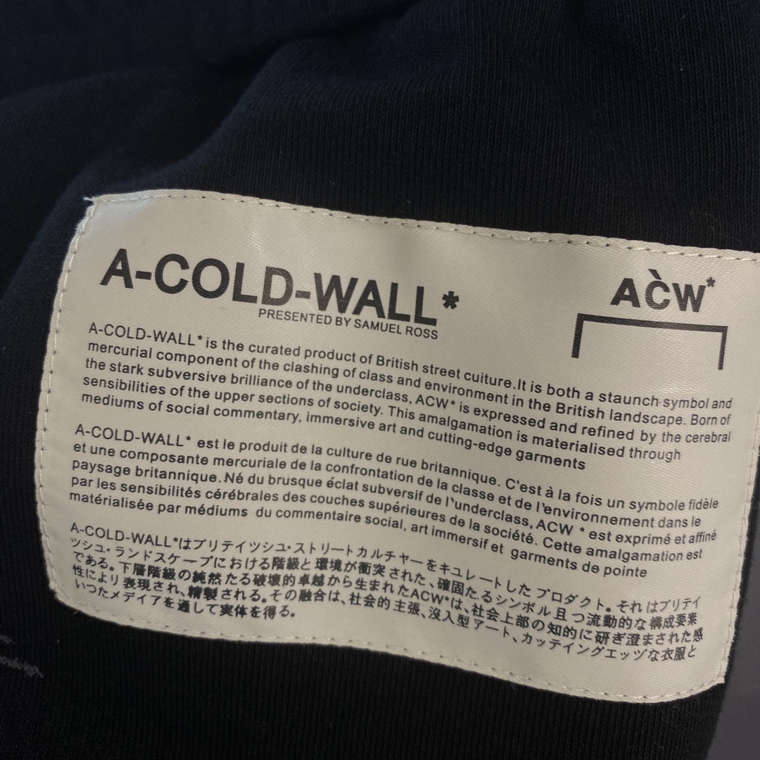 ACOLDWALL爽やかな アコールドウォールパンツｎ級品 純綿 ショットパンツ 刺繍 シンプル 半身ズボン メンズ ブラック_6