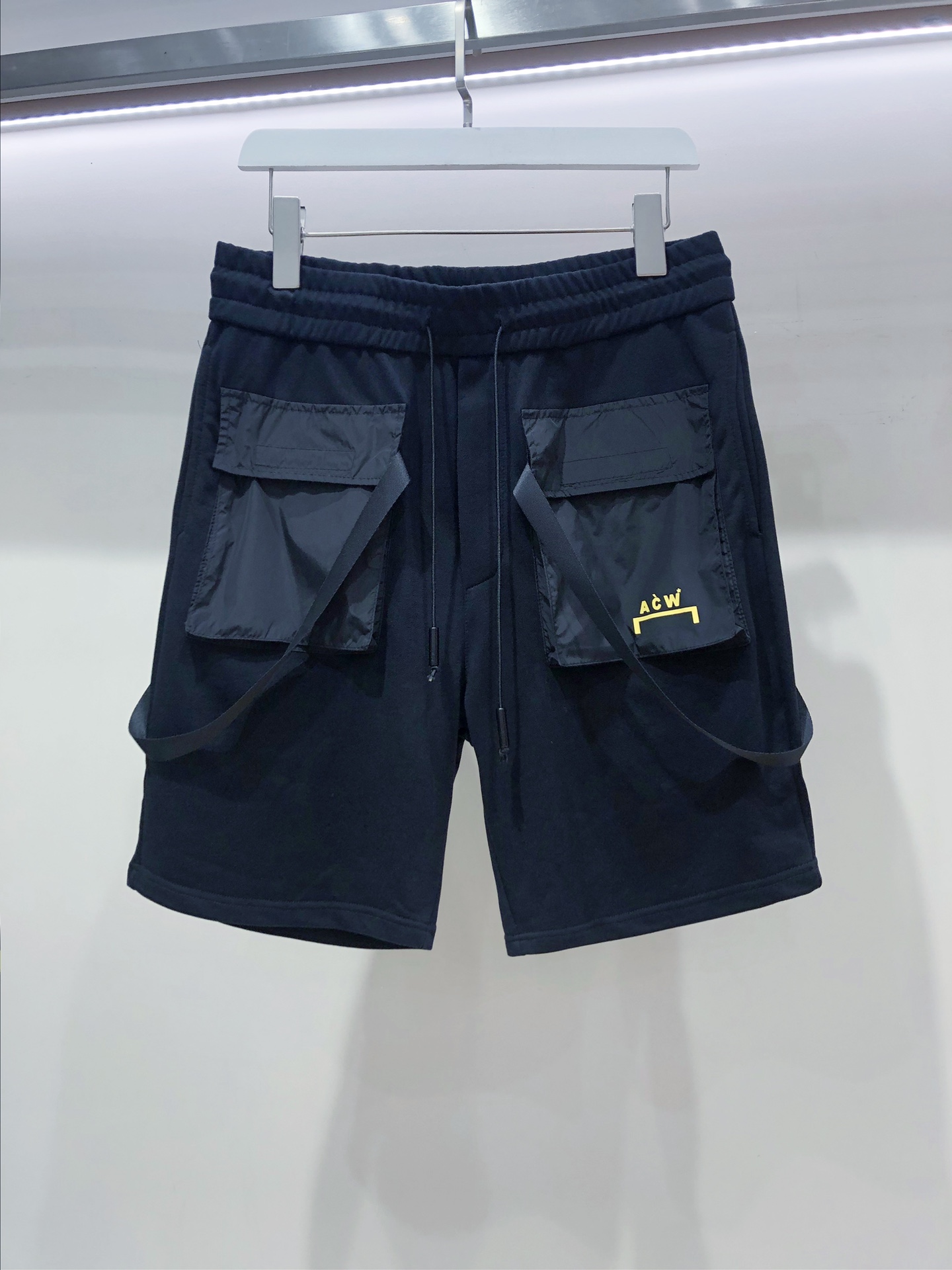 ACOLDWALLアコールドウォール 公式激安通販 純綿 ショットパンツ 大人気 シンプル 五分ズボン ポケット付き メンズ ブラック_1