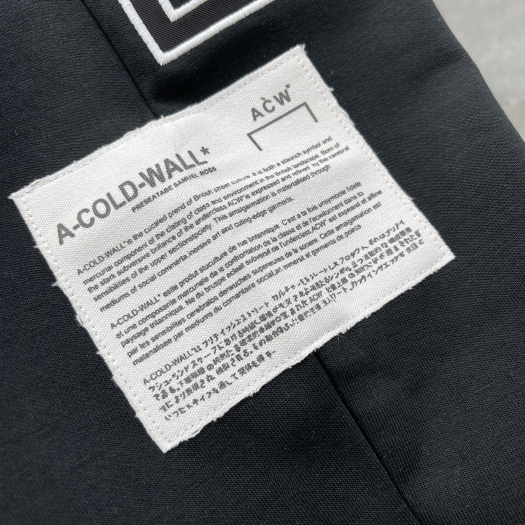 ACOLDWALLお得100%新品 アコールドウォール 店舗コピー 純綿 カジュアルパンツ 人気ズボン 男女兼用 刺繍ロゴ ブラック_7