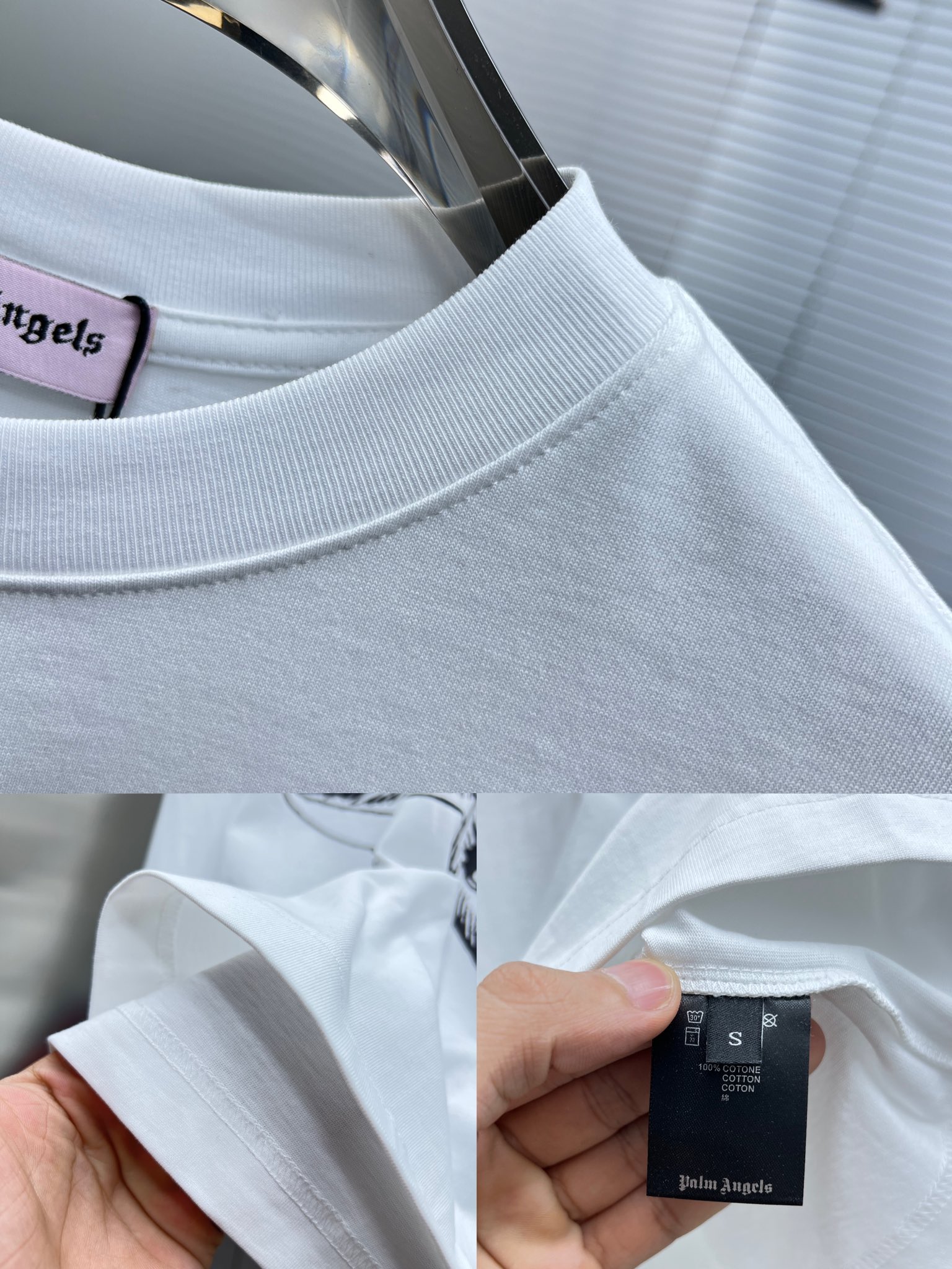 パームエンジェルス tシャツｎ級品 純綿 トップス 丸首 半袖 柔らかい ゆったり 人気新作 2色可選 ホワイト_8