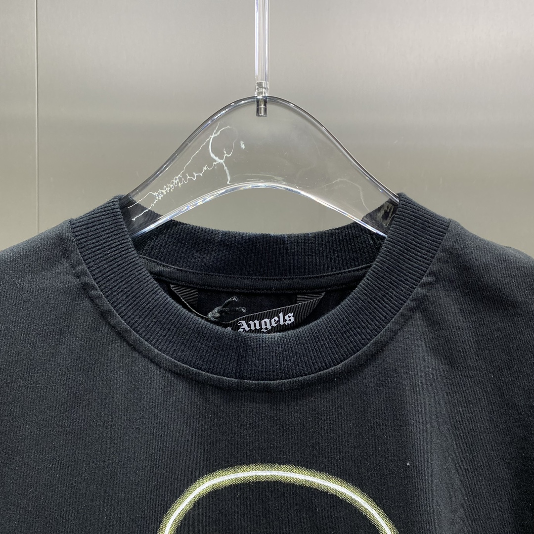 パームエンジェルス シャツ激安通販 純綿 トップス 天使熊プリント 半袖 柔らかい 人気品 快適 ブラック_4