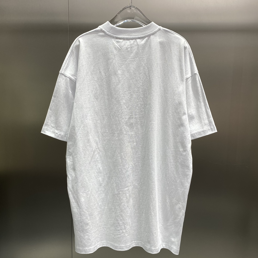 夏新作‼パームエンジェルス クマ tシャツコピー 純綿 カラフルのココヤシプリント 短袖 シンプル 大人気 ホワイト_5