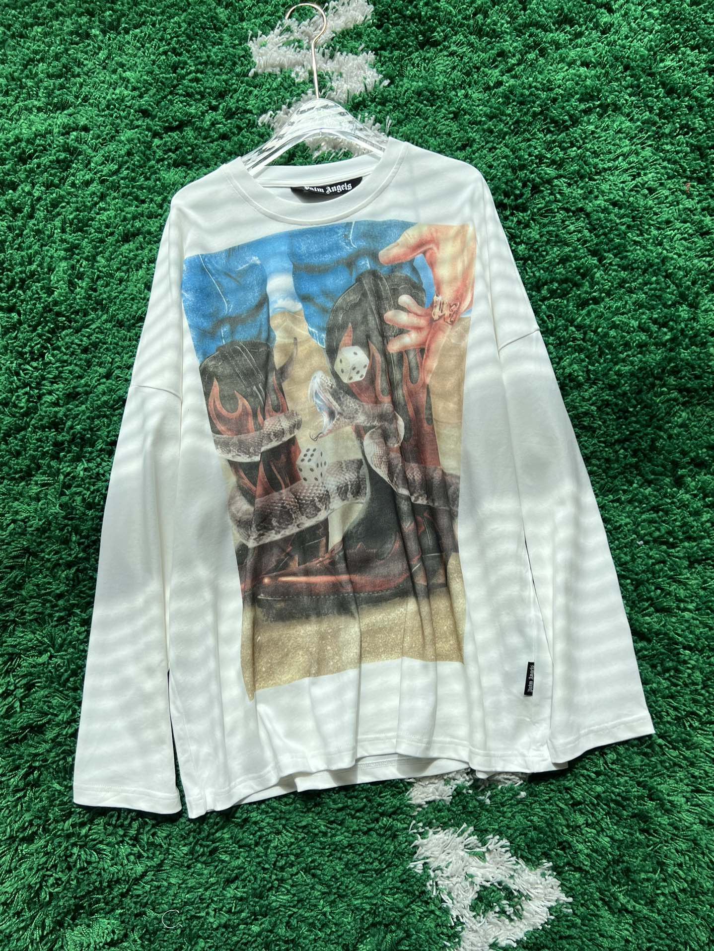 パームエンジェルス新作激安通販 純綿トップス 長袖 品質保証 シンプル プリント 夏服 柔らかい 快適 2色可選_2