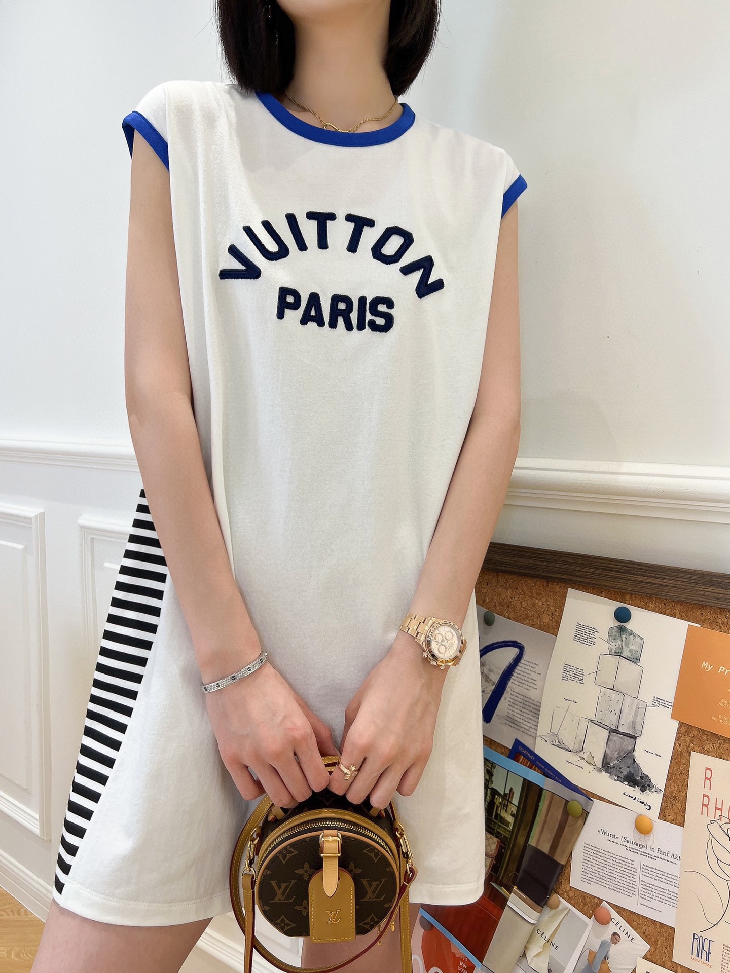 新作到着!! ノーティカ おしゃれスーパーコピー 無袖tシャツ ロングtシャツ 純綿 トップス レディース スカート ホワイト_5