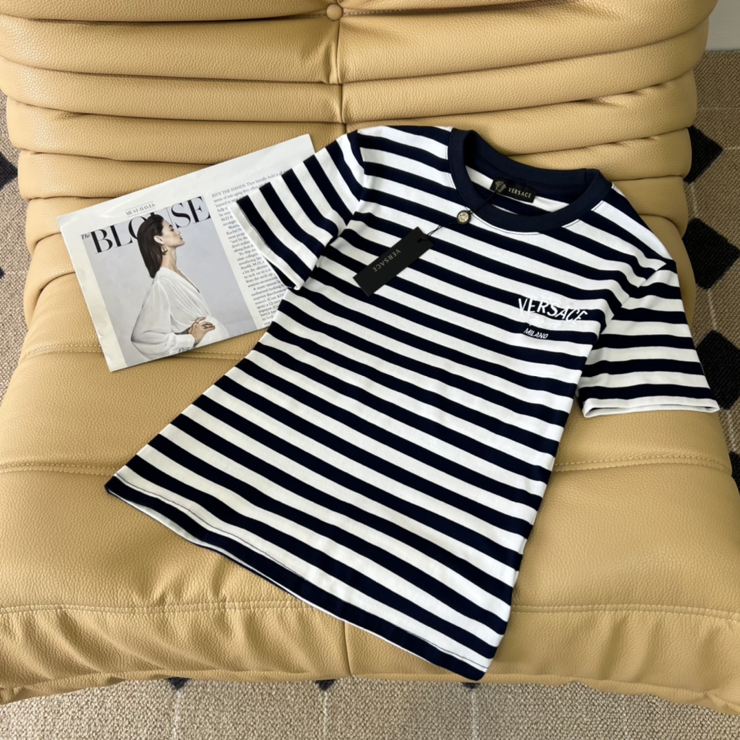 人気定番豊富な ノーティカ tシャツ サイズ感ｎ級品 純綿 トップス 短袖 シンプル 縞 柔らかい ブラック_3