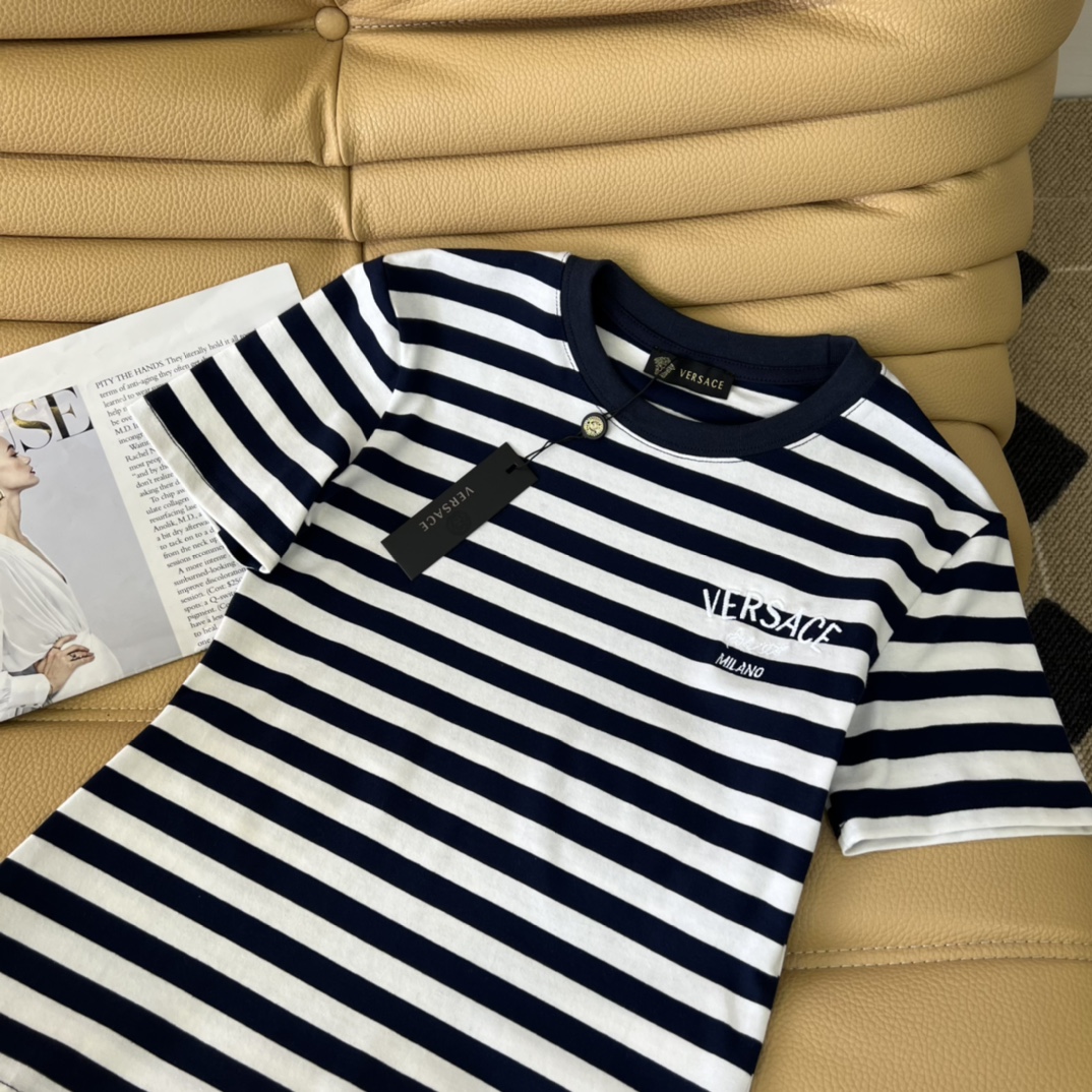 人気定番豊富な ノーティカ tシャツ サイズ感ｎ級品 純綿 トップス 短袖 シンプル 縞 柔らかい ブラック_4