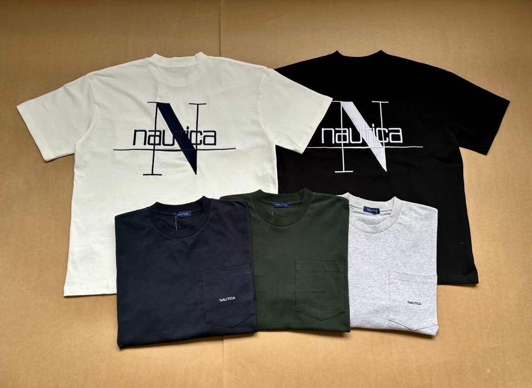 ノーティカ ラガーシャツｎ級品 純綿トップス 短袖 ゆったり シンプル ファッション N文字プリント 人気新作 5色可選_1