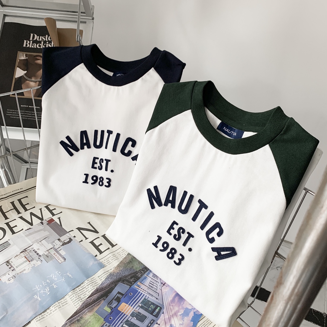 ノーティカ ロンt激安通販 長袖トップス tシャツ 純綿 ロゴ刺繍 ファッション シンプル 日常品 2色可選_9