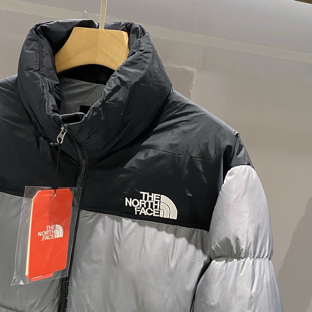 the north face マウンテンダウンジャケット サイズ感コピー 軽量 アウター トップス 暖かい 保温 ファッション 大人気 ハイネック グレイ_4