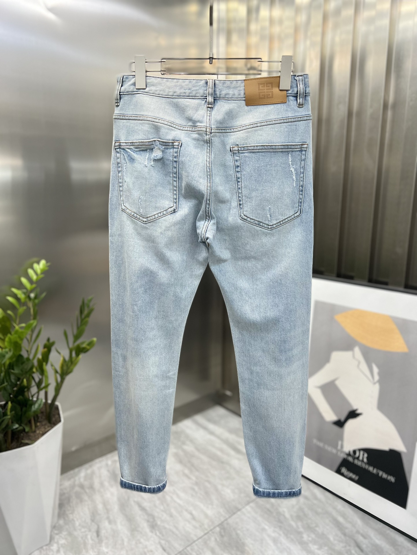 新作到着!! ジバンシィとは激安通販 デニム ジンーズ ズボン パンツ 柔らかい 美脚 弾性がいい カジュアル ライトブルー_2