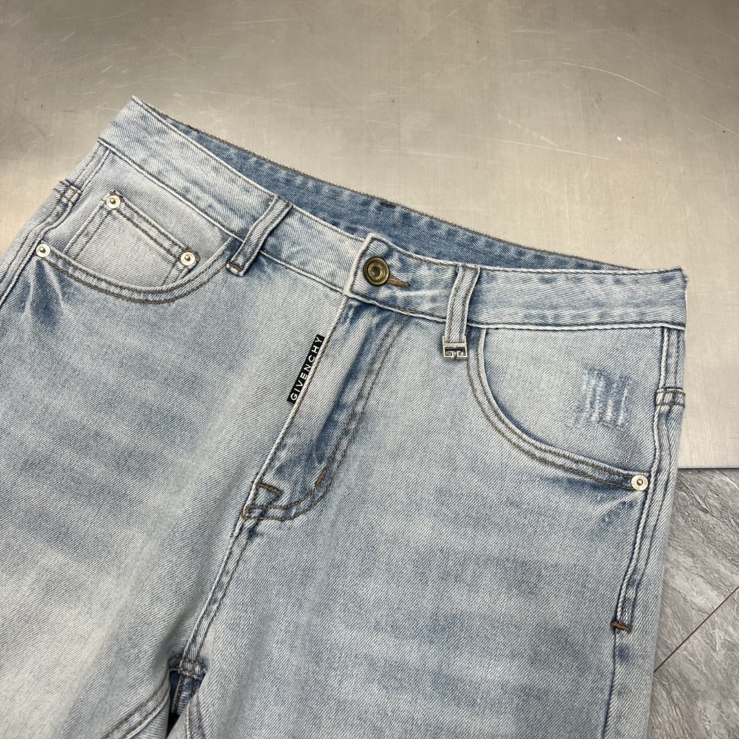 新作到着!! ジバンシィとは激安通販 デニム ジンーズ ズボン パンツ 柔らかい 美脚 弾性がいい カジュアル ライトブルー_3