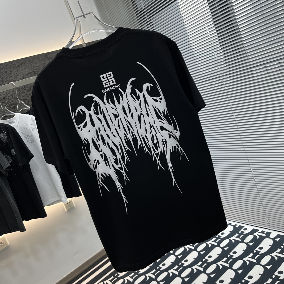 ジバンシィトップスコピｎ級品 純綿 トップス Tシャツ 半袖 プリント シンプル 人気新作 ファッション 2色可選 ブラック_2