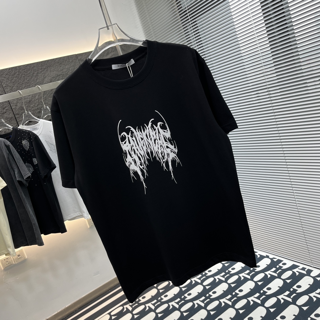 ジバンシィトップスコピｎ級品 純綿 トップス Tシャツ 半袖 プリント シンプル 人気新作 ファッション 2色可選 ブラック_4