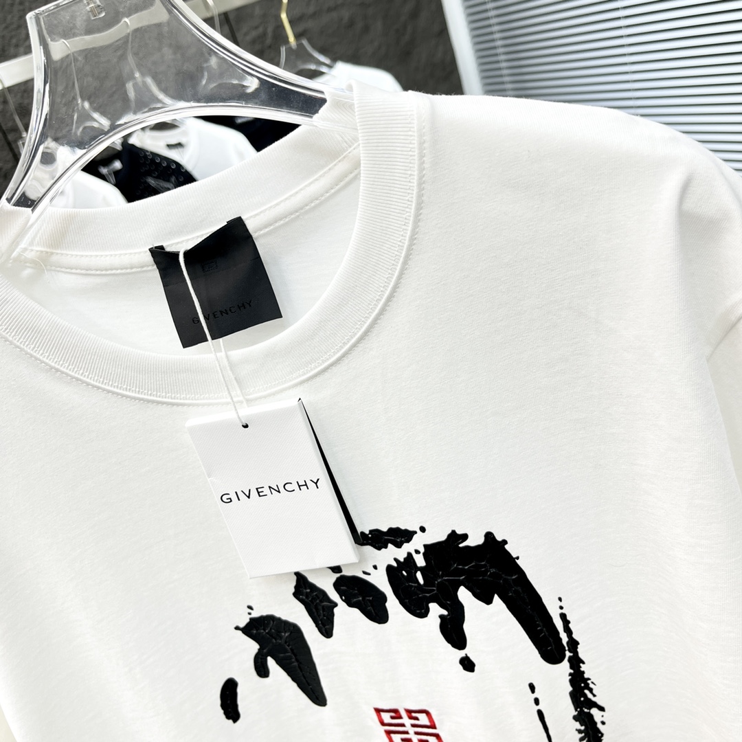 抜群の吸汗性 ジバンシィ トップス激安通販 純綿 トップス Tシャツ 半袖 プリント シンプル 人気新作 ファッション 2色可選 ホワイト_5