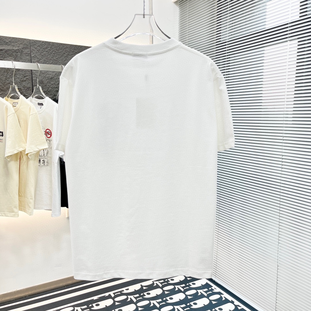抜群の吸汗性 ジバンシィ トップス激安通販 純綿 トップス Tシャツ 半袖 プリント シンプル 人気新作 ファッション 2色可選 ホワイト_8