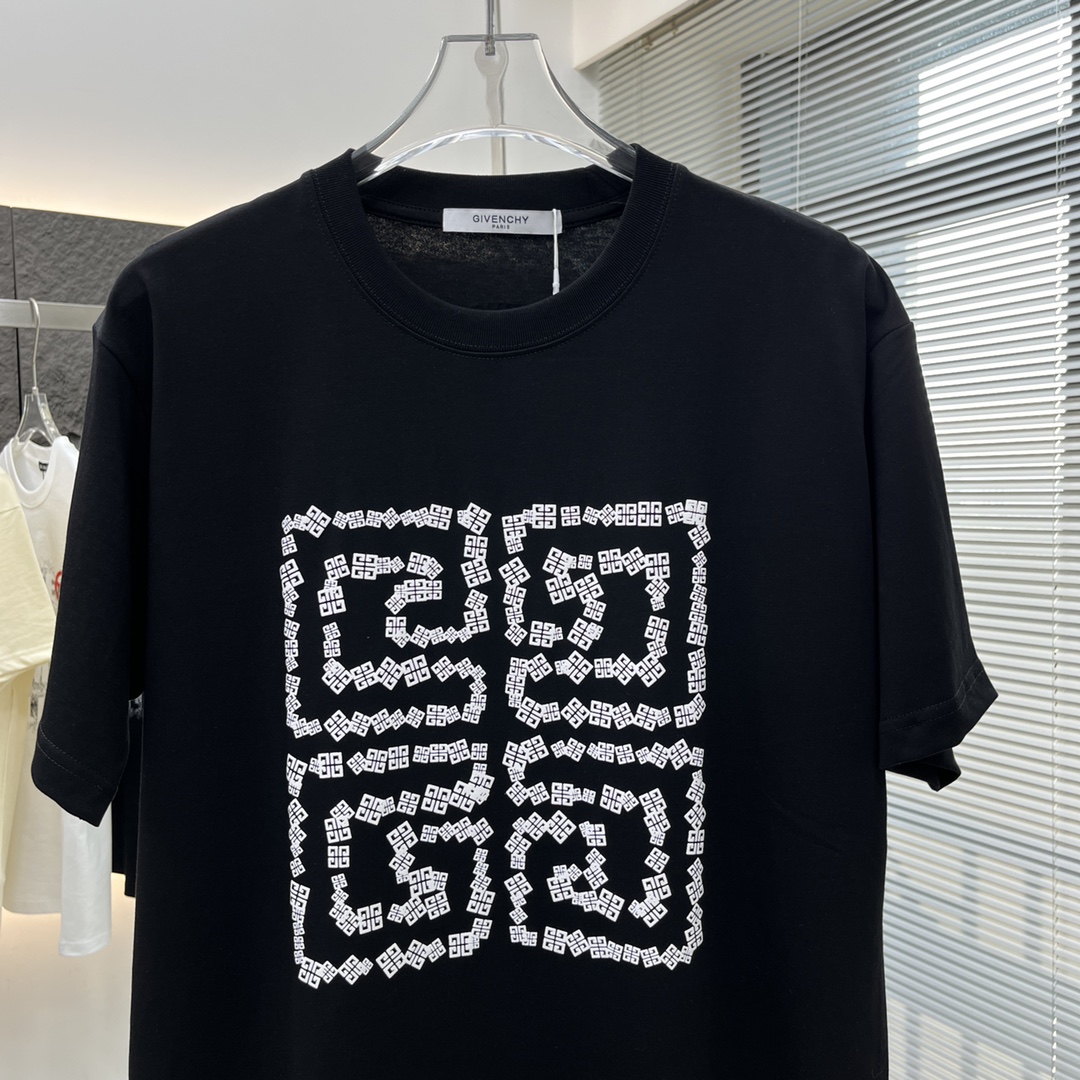 爆買い大得価 ジバンシィ ロンtコピー 純綿 トップス Tシャツ 半袖 ファッション プリント シンプル 人気品 2色可選 ブラック_6