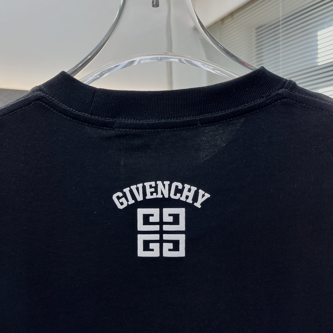 爆買い大得価 ジバンシィ ロンtコピー 純綿 トップス Tシャツ 半袖 ファッション プリント シンプル 人気品 2色可選 ブラック_7