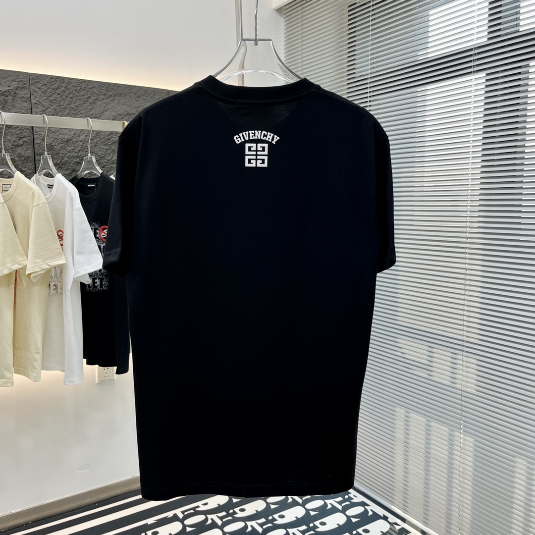 爆買い大得価 ジバンシィ ロンtコピー 純綿 トップス Tシャツ 半袖 ファッション プリント シンプル 人気品 2色可選 ブラック_8