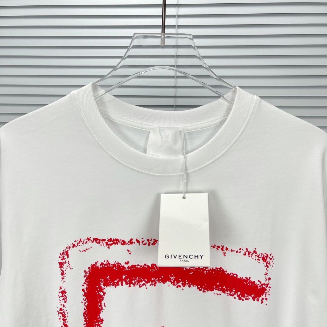 【 限定品】ジバンシィtシャツ偽物  純綿 トップス Tシャツ 短袖 プリント プリント カップル 男女兼用 2色可選 ホワイト_5