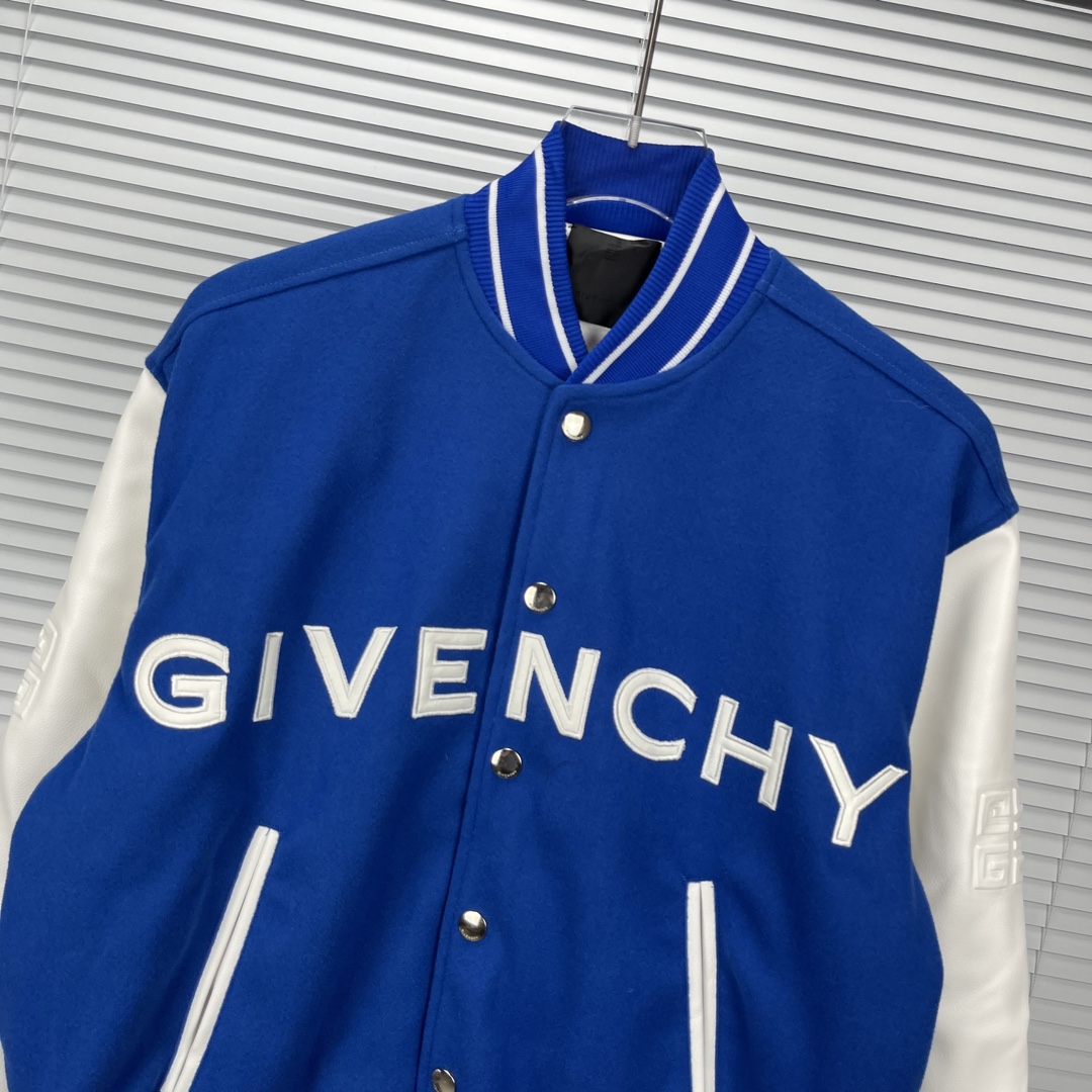 ジバンシー アウター偽物 暖かいトップス 野球服 ジャケット 厚い ロゴプリント ランニング カップル 2色可選 ブルー_4