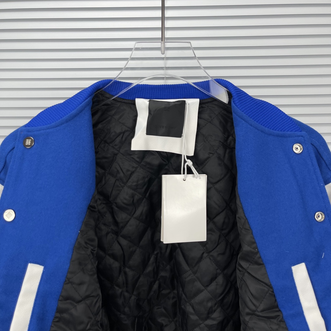 ジバンシー アウター偽物 暖かいトップス 野球服 ジャケット 厚い ロゴプリント ランニング カップル 2色可選 ブルー_7