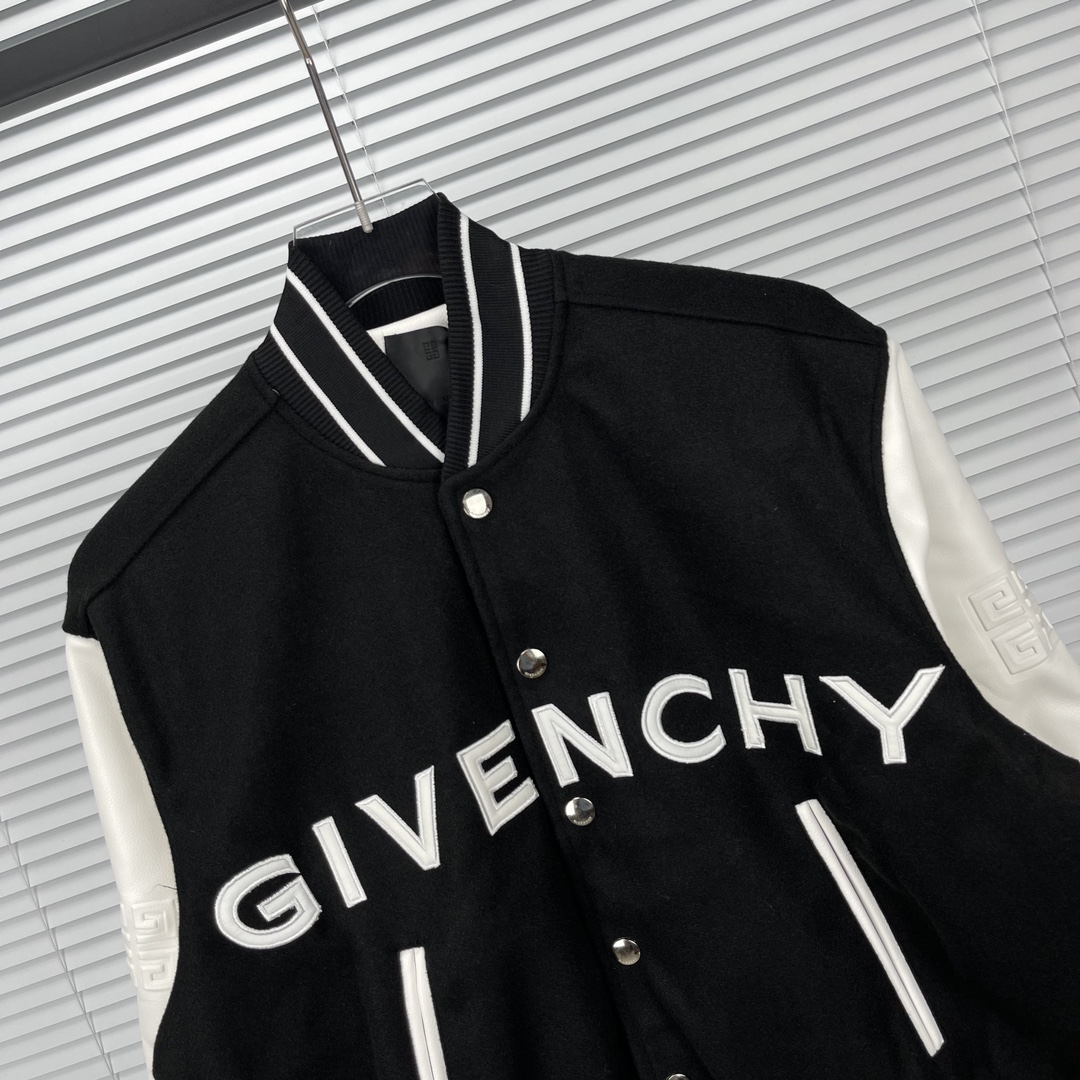ジバンシィ コートスーパーコピー 暖かいトップス 野球服 ジャケット 厚い ロゴプリント ランニング カップル 2色可選 ブラック_6