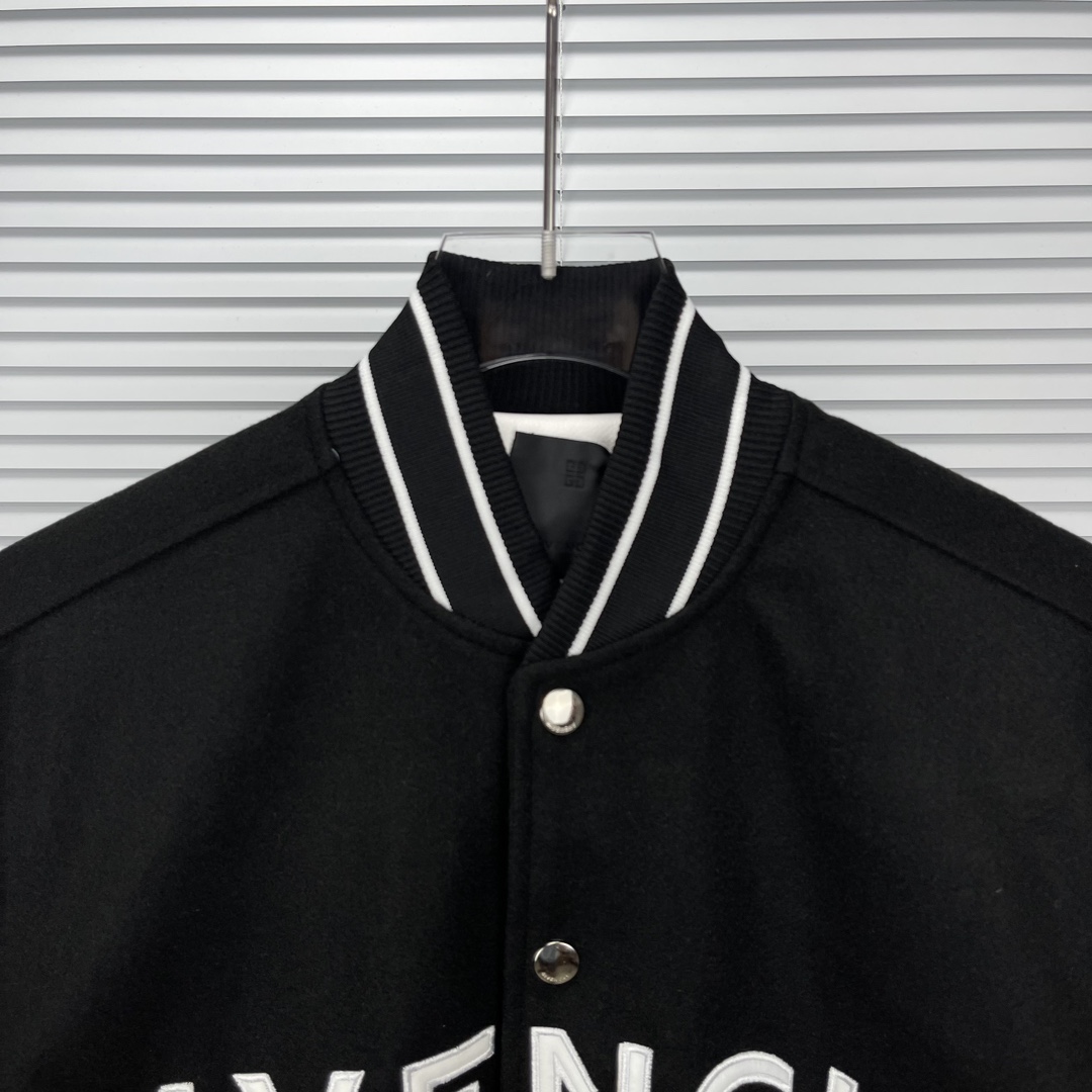 ジバンシィ コートスーパーコピー 暖かいトップス 野球服 ジャケット 厚い ロゴプリント ランニング カップル 2色可選 ブラック_8