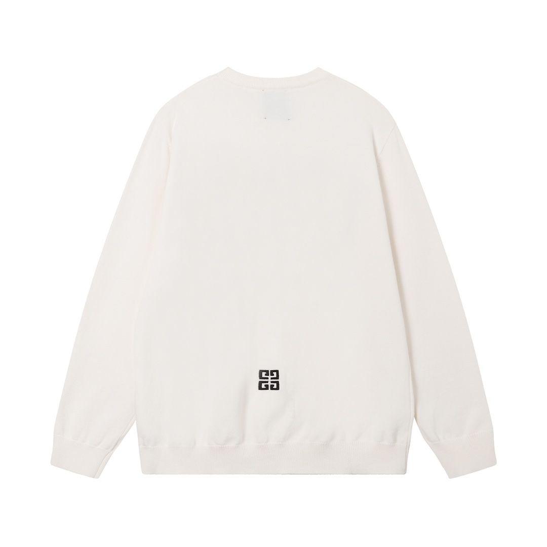限定セール低価 ジバンシィ服激安通販 トップス 厚い セーター ロゴプリント ランニング フードなし 柔らかい ホワイト_2