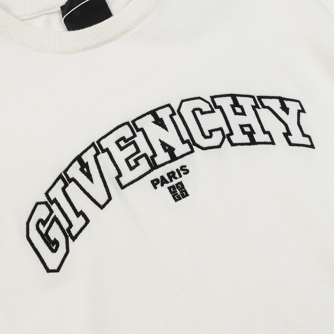 限定セール低価 ジバンシィ服激安通販 トップス 厚い セーター ロゴプリント ランニング フードなし 柔らかい ホワイト_5