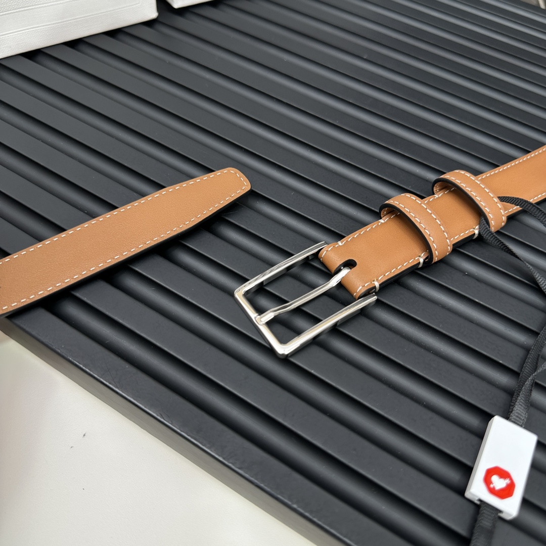 セリーヌ マイクロベルトｎ級品 牛革 パンチング レディース 仕事用 レザー レディース ビジネス シルバーバックル ブラウン_8
