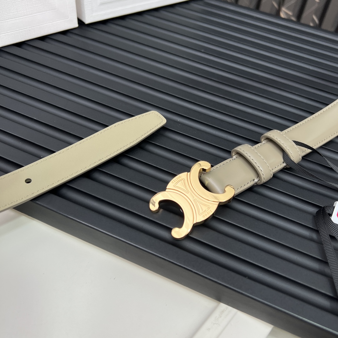 セリーヌ レベルｎ級品 牛革 パンチング レディース プレゼント レザー レディース ビジネス ゴールドバックル グレイ_7