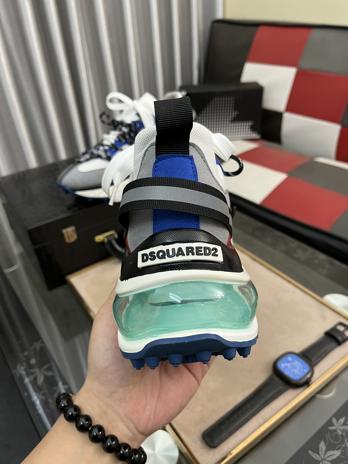 激安品 ディースクエアードパンツスーパーコピー スポーツシューズ カジュアル 運動 滑り止め 通気性素材 ファッション メンズ ブルー_9