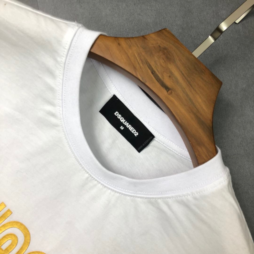 お買い得豊富な ディー スクエアー ド メンズ偽物 ド 公式コピー シンプル Tシャツ トップス 純綿 品質保証 短袖 2色可選_4