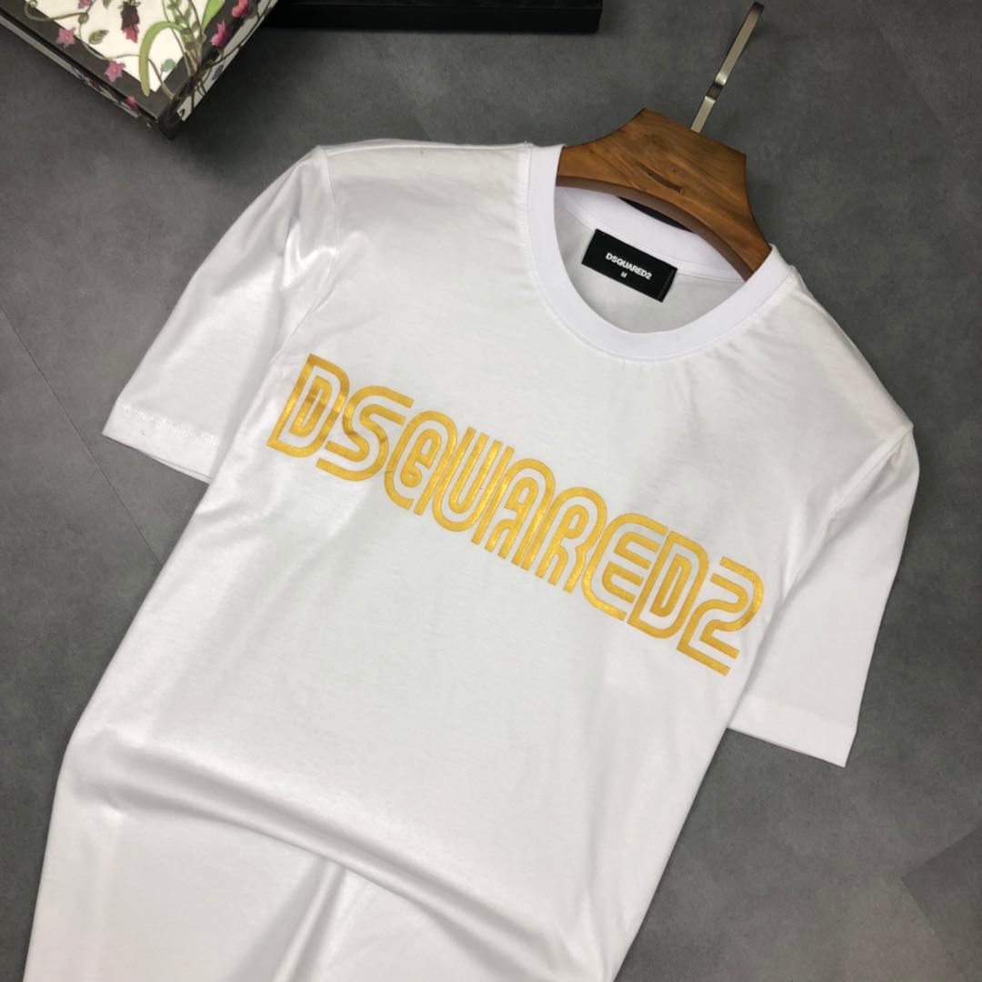 お買い得豊富な ディー スクエアー ド メンズ偽物 ド 公式コピー シンプル Tシャツ トップス 純綿 品質保証 短袖 2色可選_6