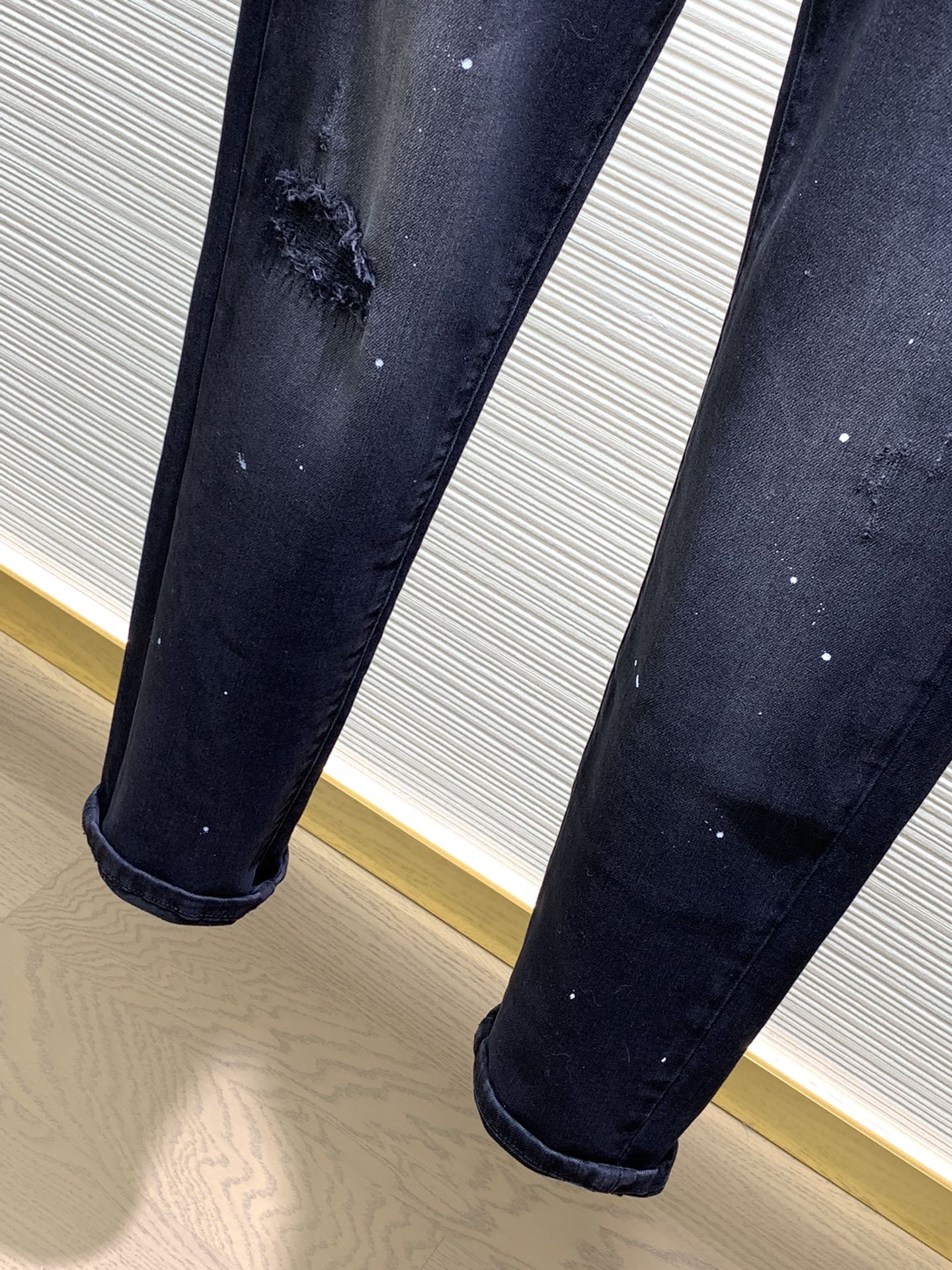 魅せる ディースクエアードパンツ激安通販 ド ジンーズ デニム ズボン 美脚 シンプル カジュアルパンツ 快適 柔らかい ブルーブラック_7